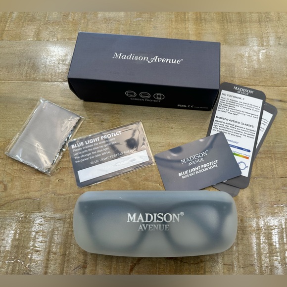 Madison Avenue blue light blocking glasses oversized Uv protection computer - Picture 11 of 16